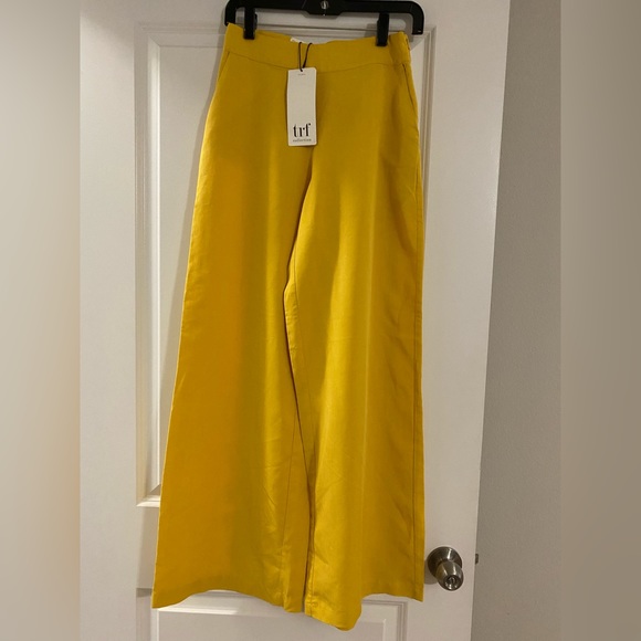 Zara yellow wide leg pants - Picture 4 of 4